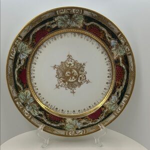 Noritake Royal Crockery Porcelain Dessert Plate Berries Gold Gilt Moriage 1911